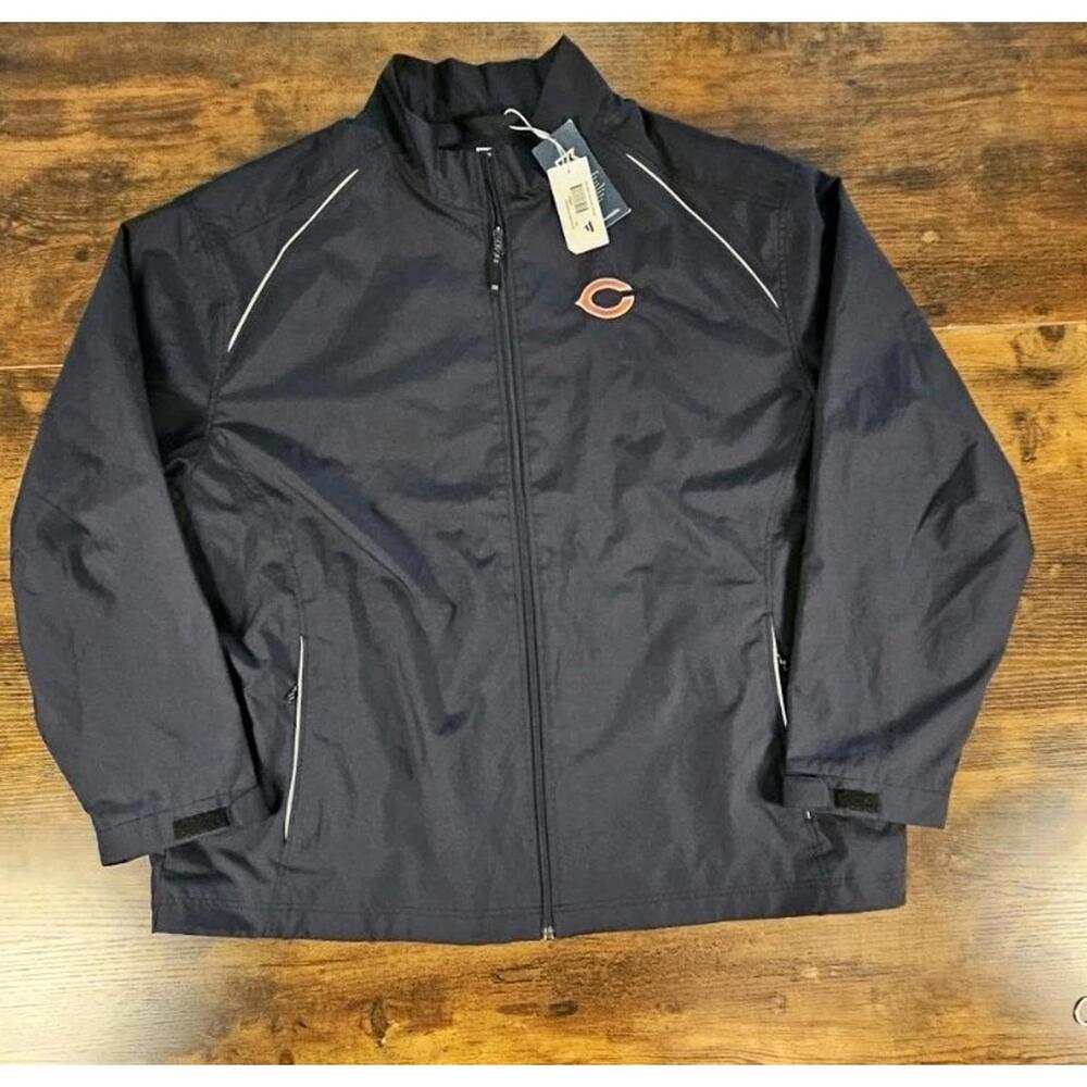 Chicago Bears Black Cutter & Buck‎ Full Zip CB WeatherTec Jacket SZ 2XB NWT